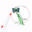 Interactive Wire Feather Cat Teaser Stick Fun Pet Toy for Kittens Entertaining Bell Feather Fish Wand Playful Cat Accessories