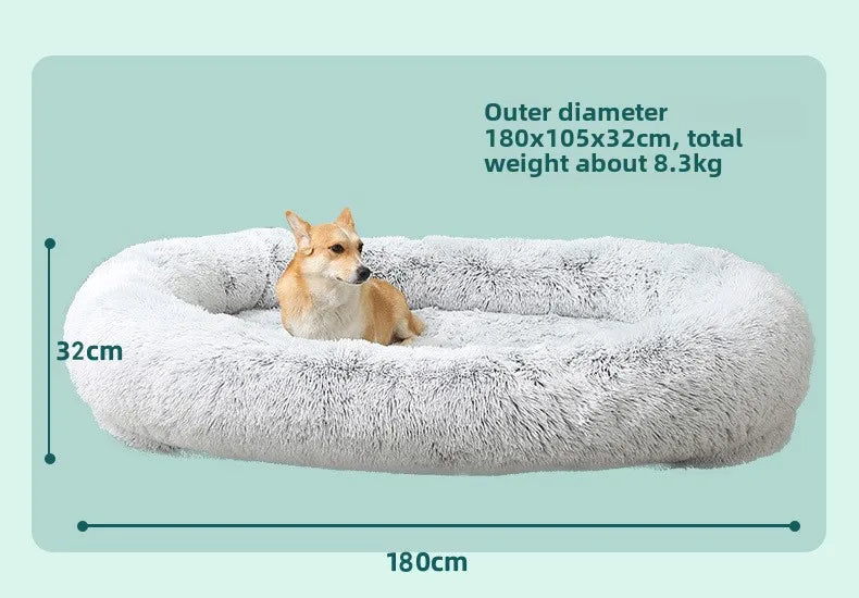 Large Kennel Pet Pad Human Dog Bed Winter Warm Pet Supplies Removable and Washable Sofa Lazy Can Sleep and Lie Down