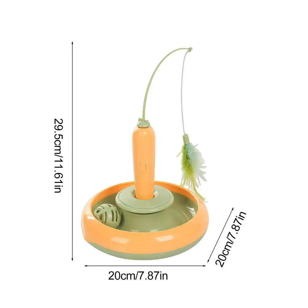 Electric Cat Toy Funny Cat Toys Cat Feather Teaser Multifunctional Indoor Cat Interactive Toy Reusable Electric Kitten Playing