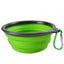 Collapsible Pet Silicone Dog Food Water Bowl Outdoor Camping Travel Portable Folding Supplies Dishes with Carabiner Pet supplies