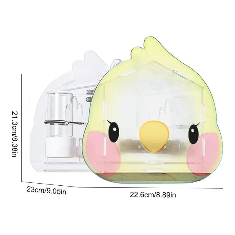 Portable Parrot Carrier Backpack For Bird Travel Cage With Wood Standing Perch Small Pet Transparent Space Capsule