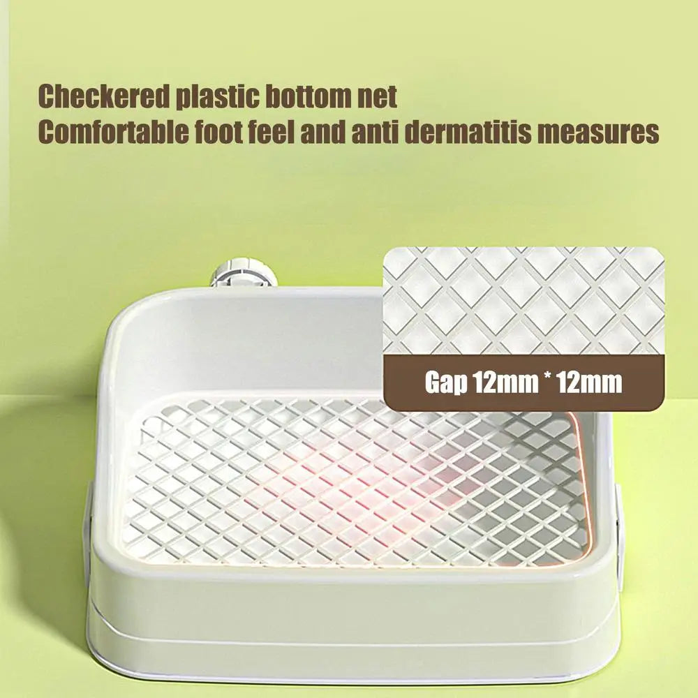 Large Capacity Pet Toilet with Buckle for Guinea Pigs Dangling Square Small Pet Litter Box Pet Cleanging Tools