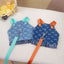 New Dog Harness and Leash Set for Small Dogs, Dark Wash Denim Puppy Dog Vest Harness Tassels Pet Jeans Butterfly Harness