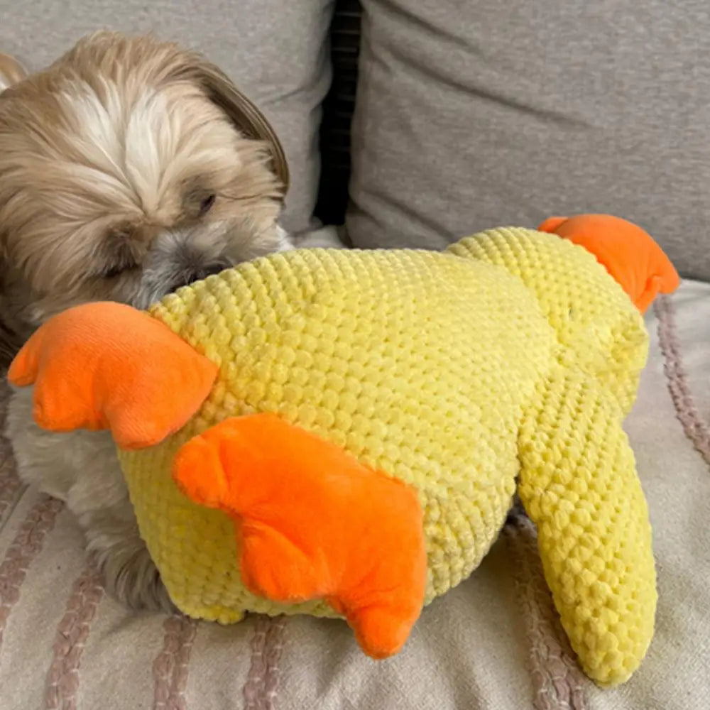 Pet Plush Toy Calming Duck Plush Toy Calming Duck Dog Toy Pet Teeth Cleaning Chew Pillow Toy Puppy Plush Pillow Toy Pet Supplies