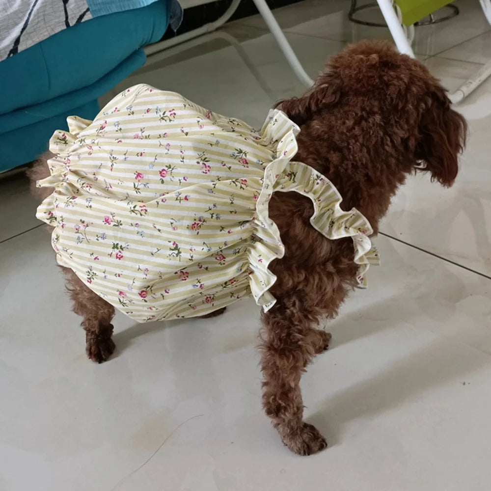 Cotton Puppy Dog Princess Dress for Small Dogs Suspender Skirt Summer Thin Pet Clothes Chihuahua Poodle Yorkies mascotas Dresses