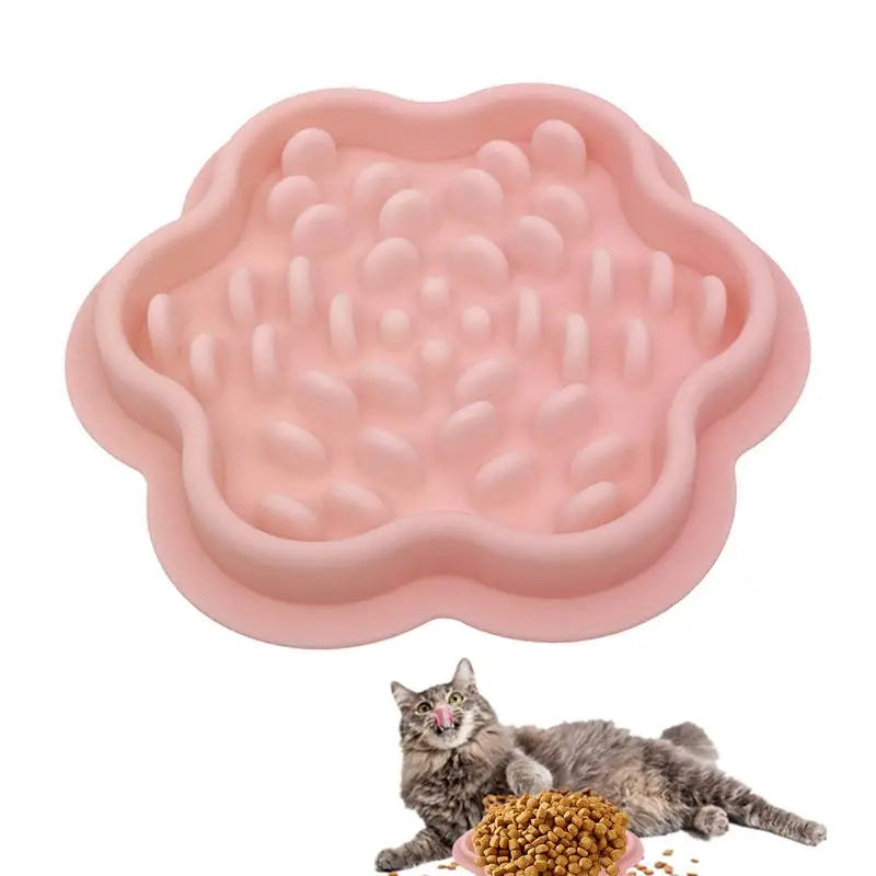 Cat Slow Feeder Non-Slip Slow Feeder Bowl Dog Bowls Food-Grade Silicone Bowls Dishes Pet Puppy Food  Feeding Dog Food Dispenser