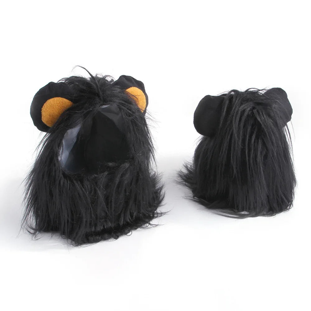 Pet Dog Halloween Costume  Cosplay Lion Headgear Dog Costumes for Small Dogs Cat Wig Hat Headdress Pet Supplies