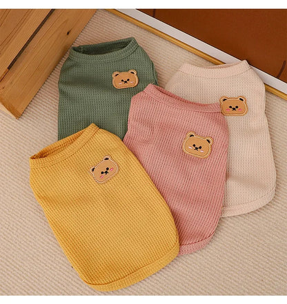 Summer Cool Dog Clothes New Dogs Pet Vest For Puppy Breathable Vest T-shirt Costume Bulldog Dog T-shirt Outdoor Pets Clothing