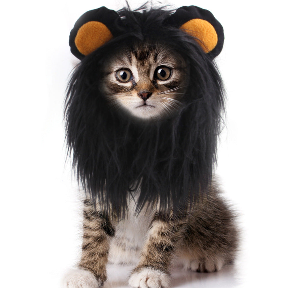Pet Dog Halloween Costume  Cosplay Lion Headgear Dog Costumes for Small Dogs Cat Wig Hat Headdress Pet Supplies