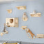 Wall Mounted Cat Climbing Cat Tree Cat Stairs Frame Wooden Cat Jumping Platform Cat Ladder Scratching Post Rest and Playing