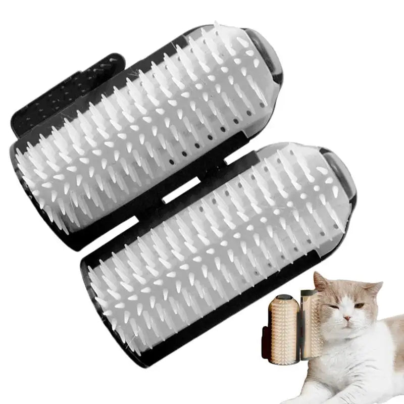 Cat Rubbing Corner Cat Scratcher Cat Corner Brush Grooming Kitten Pet Brush Corner Grooming Massage Brush Catnip Groomer