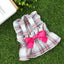 Plaid Dog Dress Cute Princess Dresses Cat Plaid Vest Small and Medium-sized Pet Clothing Classical Style Printed Pattern Clothes