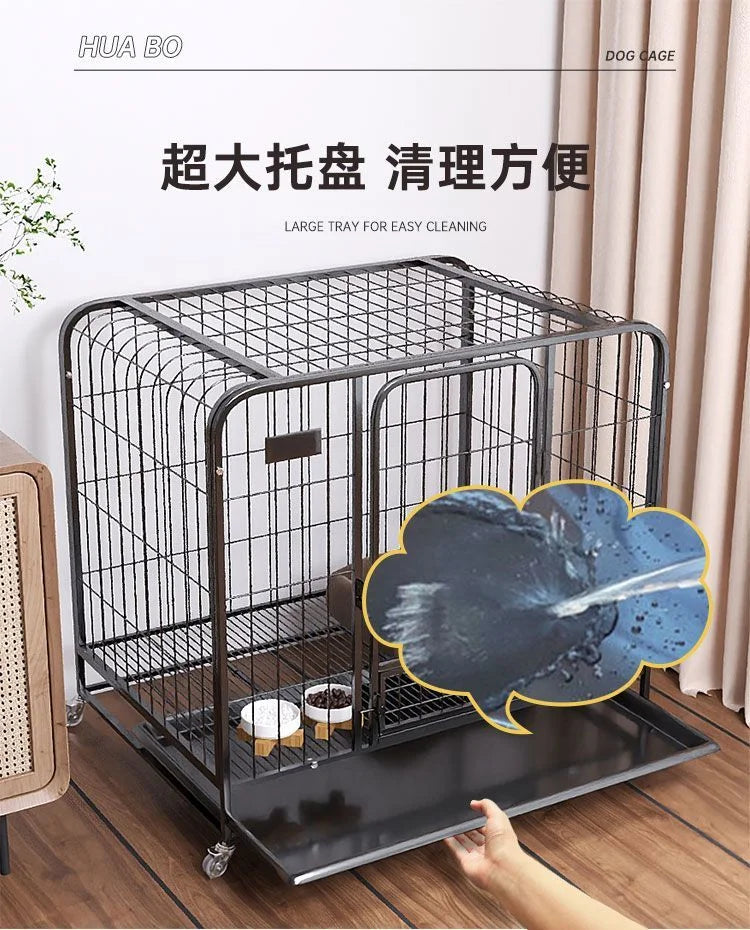 Dog Cage Large Dog Small to Medium Dog Golden Retriever Labrador Corgi Side Ranch with Toilet Separation Indoor Household Nest