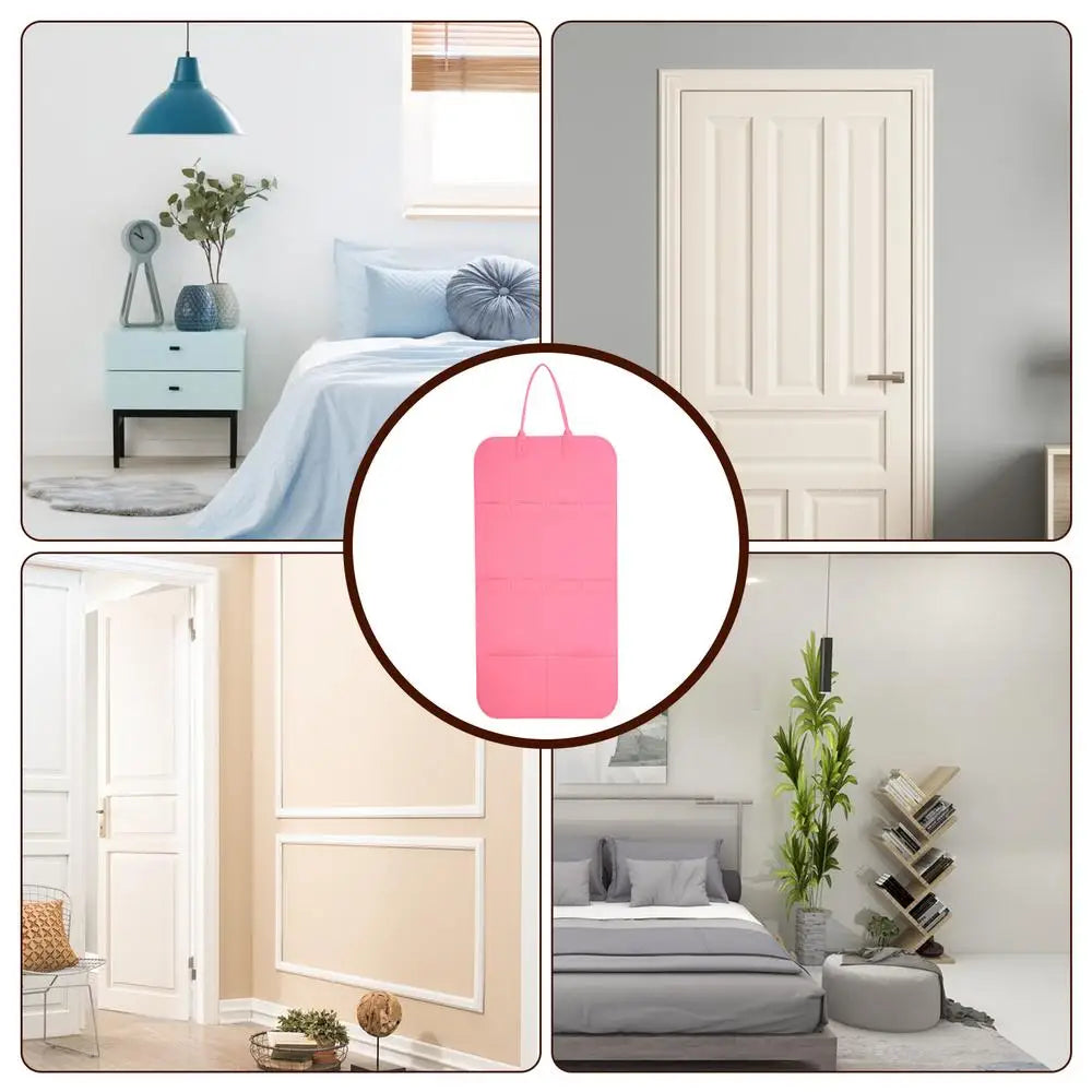 Cat Toy Organizer Wall Organizer Storage Bag Pet Toy Container Cat Teaser Wand Holder Space Saving Wall Storage Felt Bag Indoor