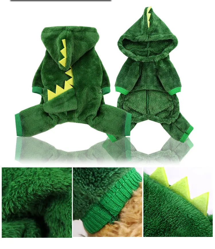 pawstrip Small Dog Clothes Warm Winter Pet Dog Jumpsuit Puppy Fleece Hoodie Chihuahua Small Medium Dog Warm Outfit Kitten Jacket