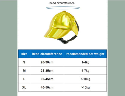 Dog Baseball Cap Fashion PU Dog Sun Hat Dog Peaked Cap with Ear Holes Adjustable Puppy Hat Waterproof Outdoor Pet Outfit Dog Cap