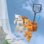 Aquarium Hanging Cat Backpack Hanging Ornaments Fish Tank Tool Storage Basket Desktop Flower Pot Landscaping Decoration Cute