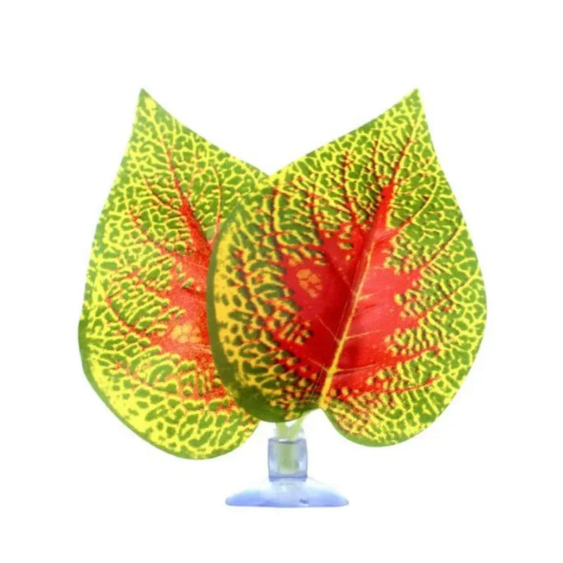 1Pc Artificial Aquarium Leaf Plants Decoration Betta Fish Rest Spawning Ornamental Plant Betta Fish Play Relax Hide Leaf Hammock