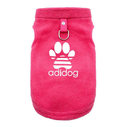 Soft Fleece Dog Clothes for Small Dogs Pull Ring Design Spring Autumn Winter Warm Pet  Pullover French Bulldog Jacket Pug Coats