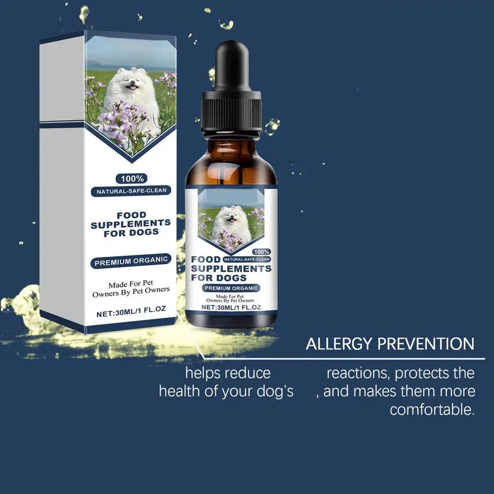 Dog Support Supplements 30ml Dog Immune Support Drops Nutrition Supplement For Dogs Natural Supplement Pet Supplies