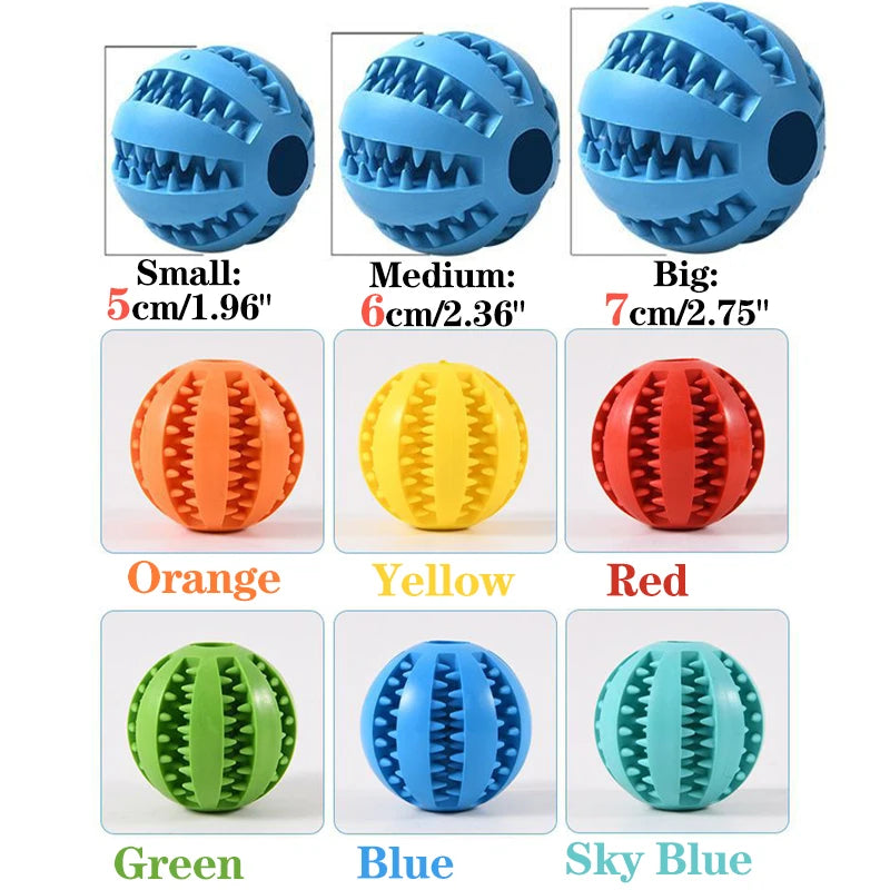 Rubber Tooth Cleaning Snack Ball For Dogs Indestructible Dog Toy For Large Dogs Soft Pet Chew Toys Interactive Dog Accessories