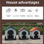 Outdoor kennel with toilet, sun protection in summer, universal in all seasons, outdoor rain-proof dog house, warm in winter, s
