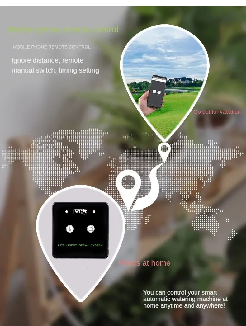 WiFi Control Intelligent Reptile Spray Humidifier Timer Automatic Mist Rainforest Timing Spray System Kit Irrigation Sprinkler