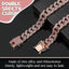 Dog Chain Collar Pink Diamond Cuban Link Necklace Metal Cat Chain Pet Crystal Collar Jewelry Accessories for  Dogs Cats