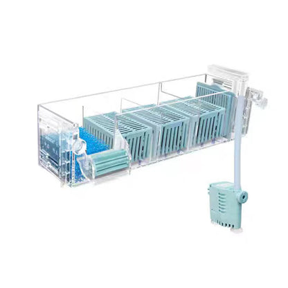 New Fish Tank Waterfall Filter Box Wall Mounted Built-in Silent Circulating Water Purifier For Aquarium Tank Box With Water Pump