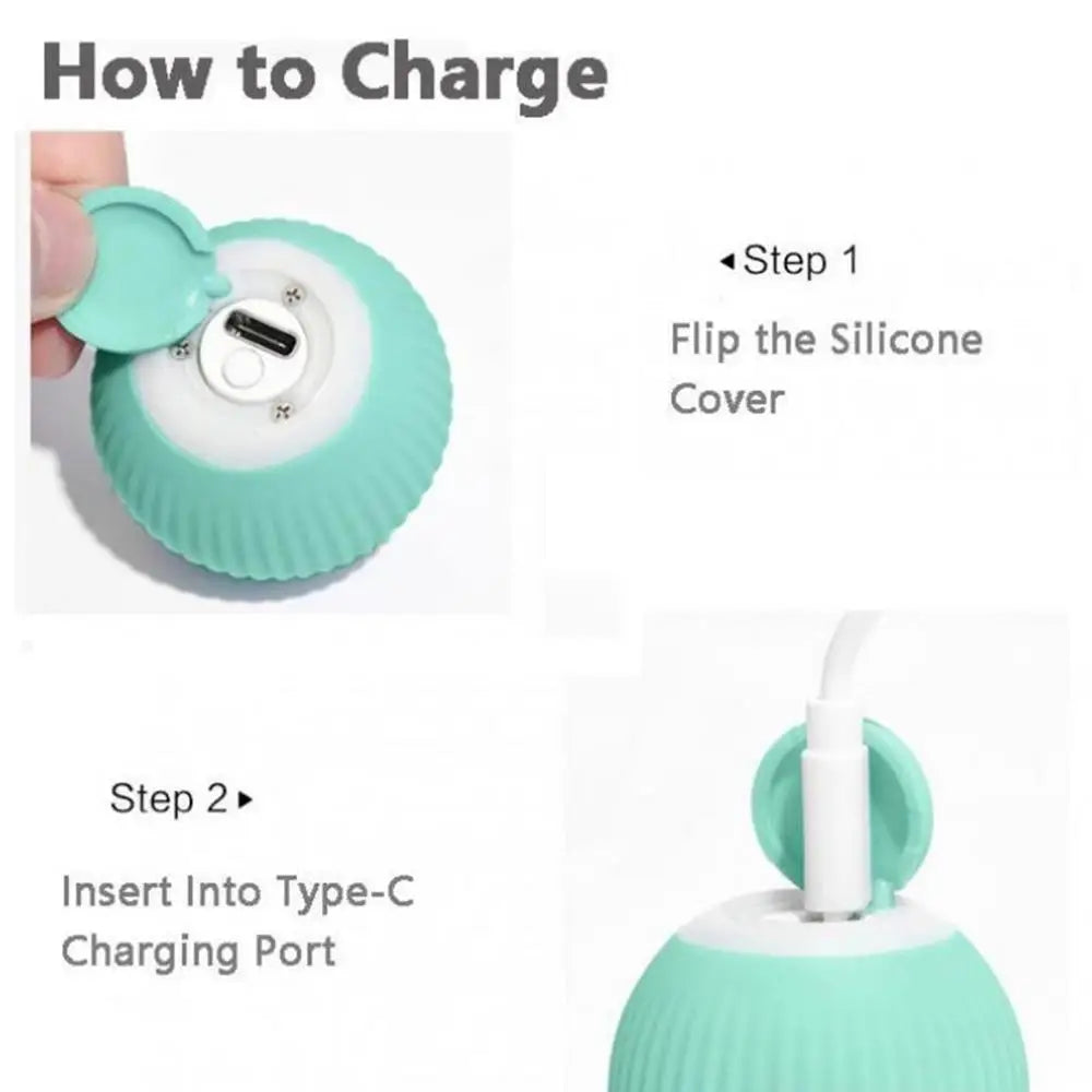 USB Charging Pet Toys Pet Ball Intelligent Avoidance Auto Moving Cat Ball Toy Automatic Rolling Robotic Cat  Kitten Moving Toy