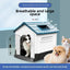 Outdoor Rainproof Pet Nest Four-season Universal with Toilet Plastic Kennel Sunscreen Dog Shed with Toilet with Toile