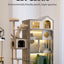 Excellent Quality Pet Furniture with Wheels Movable Animal Cages Cat Villa Fashion Wooden Dog House