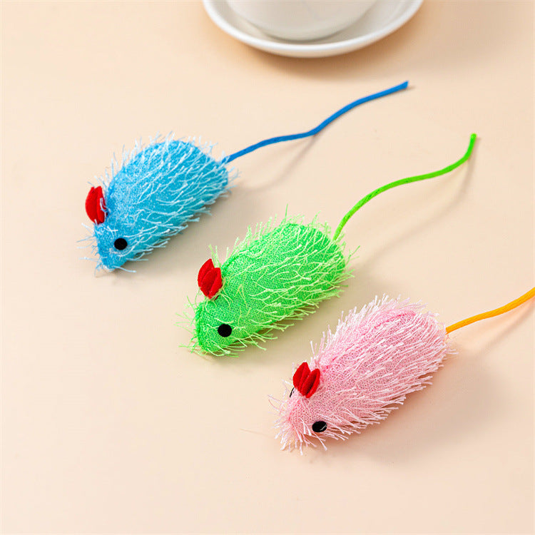 Funny Plush Cat Toy Soft Solid Interactive Mice Mouse Toys For Funny Kitten Pet Cats Playing Scratch Training Game Supplies