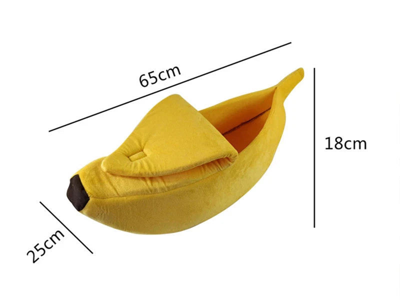Banana Cat Bed House Funny Cute Cozy Cat Mat Beds Warm Durable Portable Pet Basket Kennel Dog Cushion Cat Supplies Multicolor