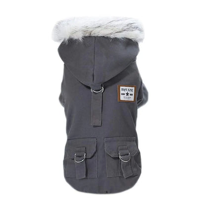 Winter Dog Clothes Warm Puppy Jacket Coat for Small Dogs Cats Chihuahua Yorkie Windproof Hoodies Pet Clothing Military Costume