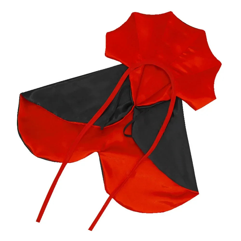 Cat Halloween Costume Pet Cloak Red Black Kitten Cape Pet Puppy Apparel Halloween Party Costume for Small Dogs Cats Accessories