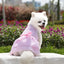 Bow Tie Decorate Dog Fancy Dress Stripes and Lattice Pink Pet Skirt Sleeveless Girl Wedding Party Pet Skirt Clothing for Cats
