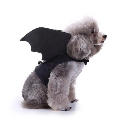 Cool Wings Black Bat Creative Pet Dog Clothes Halloween Transformation Costume Suitable For Festivals And Parties Dog Dress Up