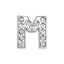 10mm Chrome Alloy Diamond Capital English Alphabet Jewelry Manual Diy Cat Claw Love Pet Collar Accessories