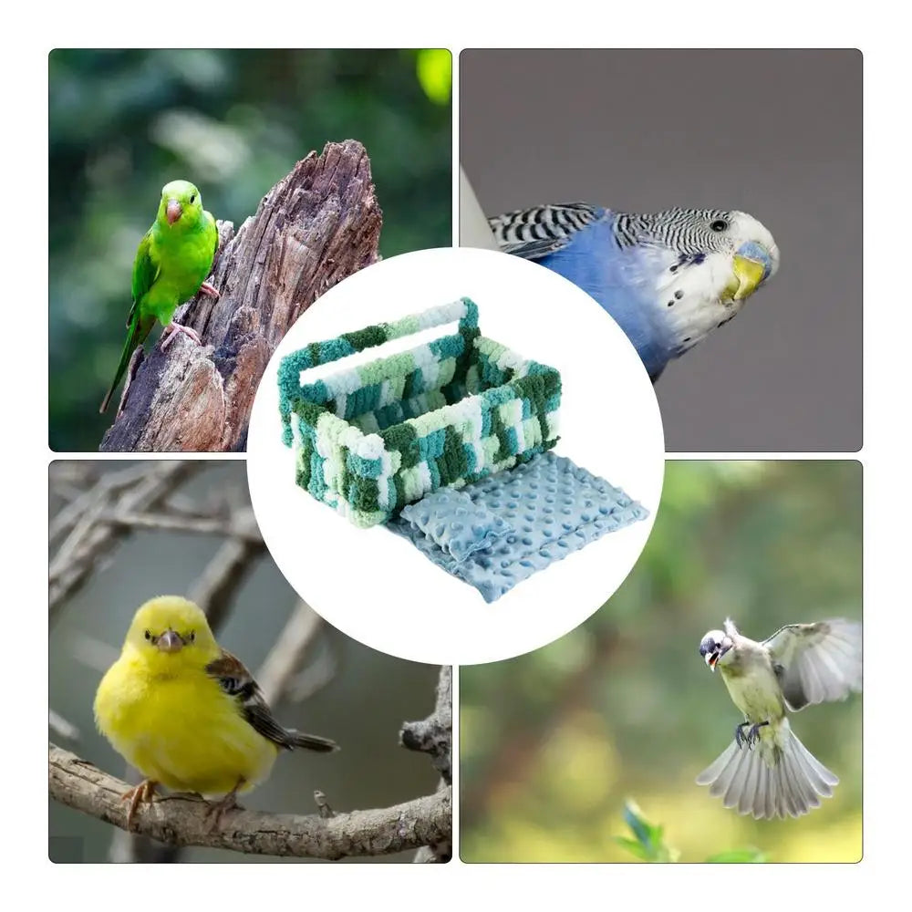 Parrot Bed For Cage Large Multipurpose Bird Nest Comfortable Soft Parrot Nest Warm Nest Bed With Cushion & Pillow For Sleeping
