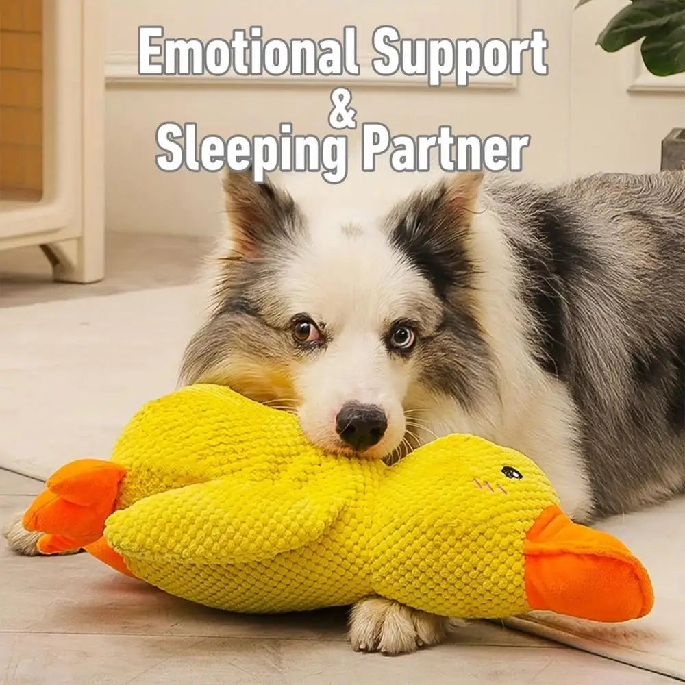 Pet Plush Toy Calming Duck Plush Toy Calming Duck Dog Toy Pet Teeth Cleaning Chew Pillow Toy Puppy Plush Pillow Toy Pet Supplies