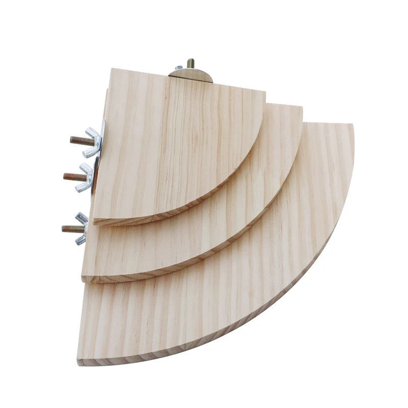 Small Pet Natural Wood Stand Platform Hamster Guinea Pig Toys Paw Grinding Gerbils Springboard Pet Jumping Board Home Supplies