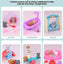 8pcs/set Cute Dog Pet Basket Family Toys Dog Doll Set Dog Cage Toys Scene Playing Toys Christmas Decoration Gifts