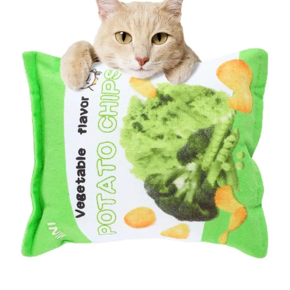 Dog Toy Potato Chip Bag Squeaky Snack Bag Dog Toy Molar Toy Snack Bag Dog Toy Interactive Plush Pet Toy Puppy Teething Toy