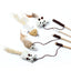 1PC Teaser Feather Toys Kitten Funny Colorful Rod Cat Wand Toys Wood Pet Cat Toys Interactive Stick Pet Cat Supplies