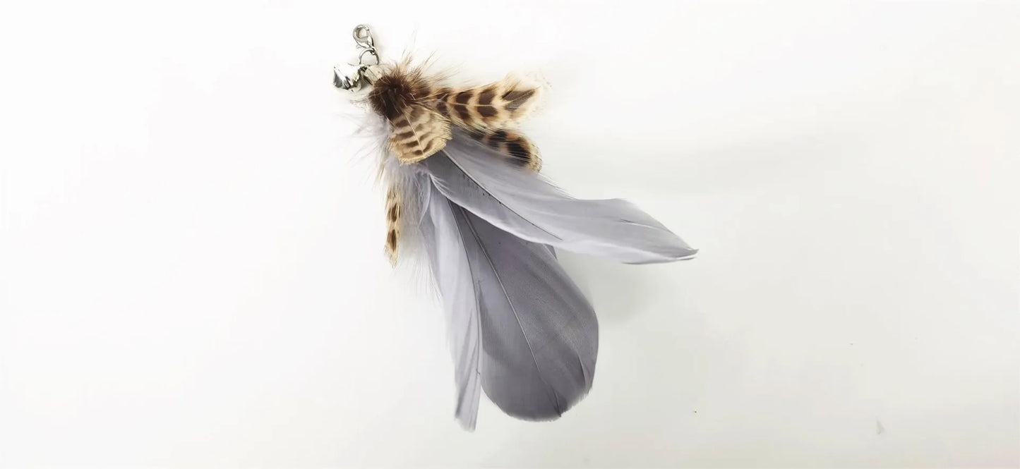 Interactive Cat Toy Handfree Cat Stick Playing Kitten Playing Teaser Wand Toy Suction Cup Bird/Feather Cat Wand Pet Supplies