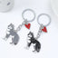 I LOVE Alaska Husky Dog Keychain Cute dachshund  animal Cartoon dog Keychain dog Gift For woman Man Jewelry