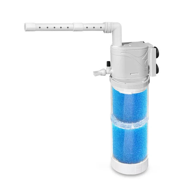 Internal Aquarium Filter Pump Fish Tank Submersible Silent Air Oxygen Aerator Internal Water Pump Aquarium Air Pump Wave 5-in-1