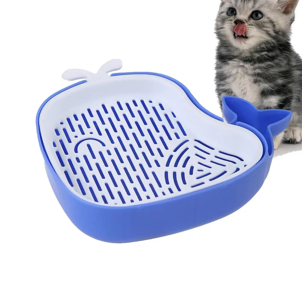 Cat Grass Growing Kit Whale Shape Cat Grass Pot Layered Design Soillness Hydroponic Sprout Tray Hollow Planting Box for Cats