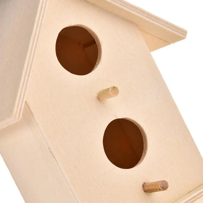 Wooden Bird House Nest Handmade Ecofriendly Bird Nest Cage Outdoor Birdhouse Garden Yard Hanging Decoration Crafts Dropshipping